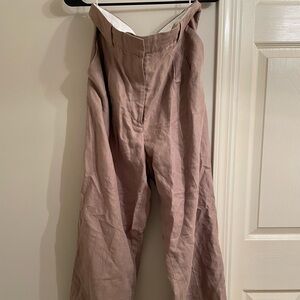 Aritzia Wilfred Effortless Pant Linen in Taupe NWOT
